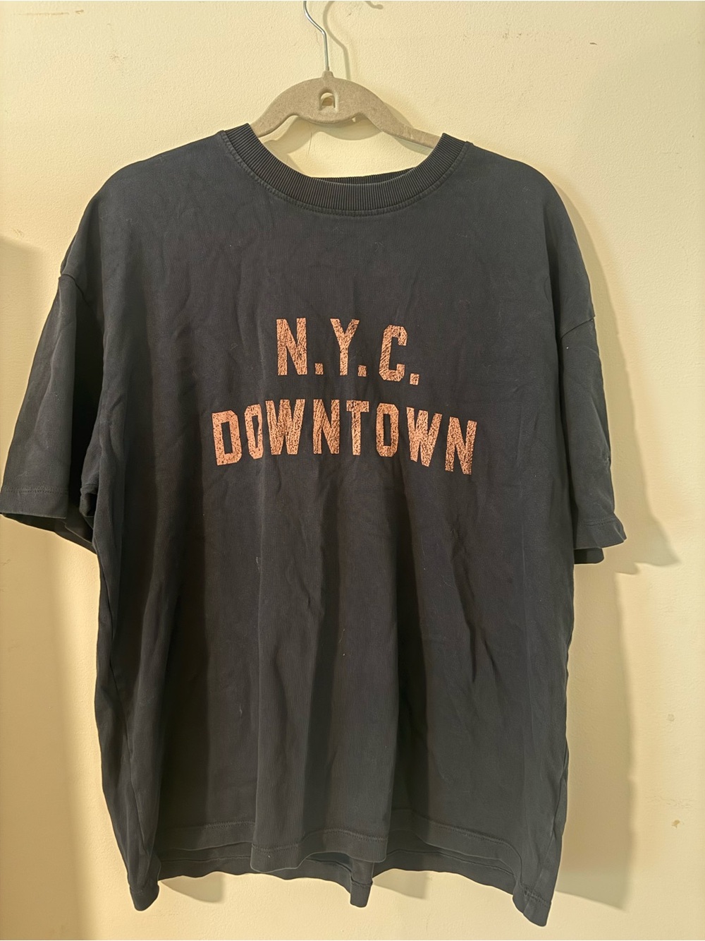 Cotton On Black Short Sleeve Tee with Copper N.Y.C. Downtown Print